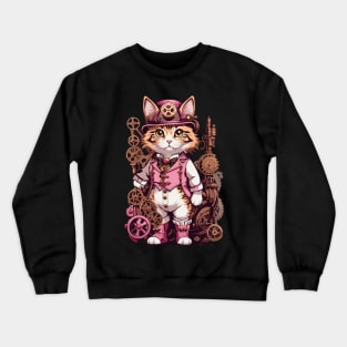 Steampunk, Cat venturer, Victorian Cat Crewneck Sweatshirt